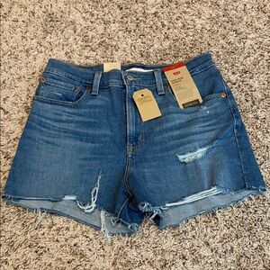 Levi's Women's Distressed Blue Jean Shorts